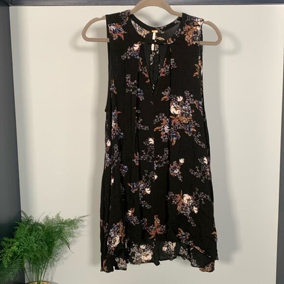 Free People Snap Out Of It Sleeveless Tree Swing Top Black Size S - Picture 3 of 7